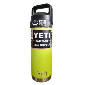 Yeti Rambler 18oz Bottle Chartreuse With Chug Cap LIMITED EDITION Rare Color NEW